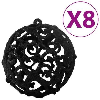 vidaXL 100-delige Kerstballenset zwart 2