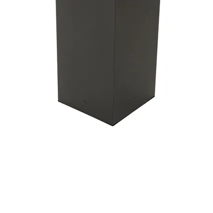 QAZQA Smart staande buitenlamp zwart met ribbel glas 80 cm incl. Wifi A60 - Charlois 8