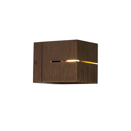 QAZQA Moderne wandlamp donkerbrons - Transfer Groove 9