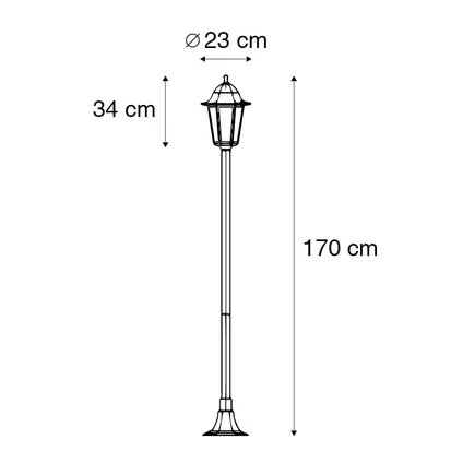 QAZQA Lampe d'extérieur sur pied intelligente noire 170 cm avec WiFi ST64 - Nouvelle-Orléans 4