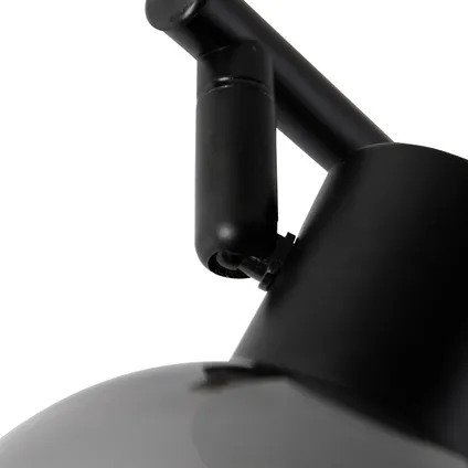 QAZQA Smart plafondlamp zwart met smoke glas incl. 4 Wifi P45 - Vidro 8