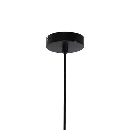 QAZQA Art Deco hanglamp zwart met smoke glas - Laura 9