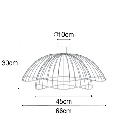 QAZQA Smart plafondlamp zwart 60 cm incl. Wifi G95 - Pua 4