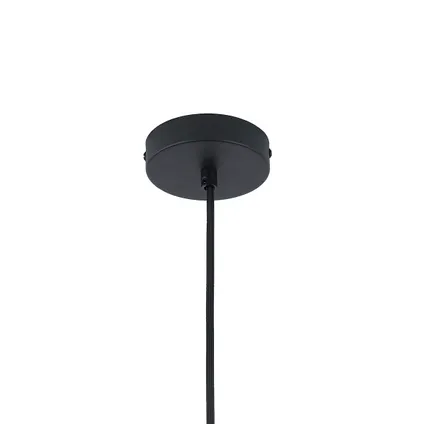 QAZQA Retro hanglamp zwart met helder glas 35 cm - Eclipse 8