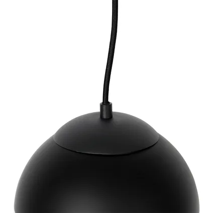 QAZQA Retro hanglamp zwart met helder glas 20 cm - Eclipse 5