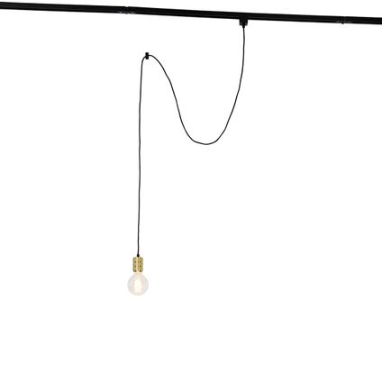 QAZQA Hanglamp met rail ophanging goud - Cavalux