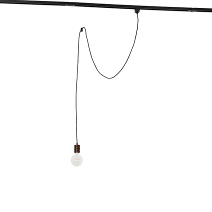 QAZQA Hanglamp met rail ophanging donkerbrons - Cavalux 8