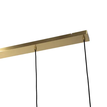 QAZQA Art Deco hanglamp goud met glas 4-lichts - Laura 8