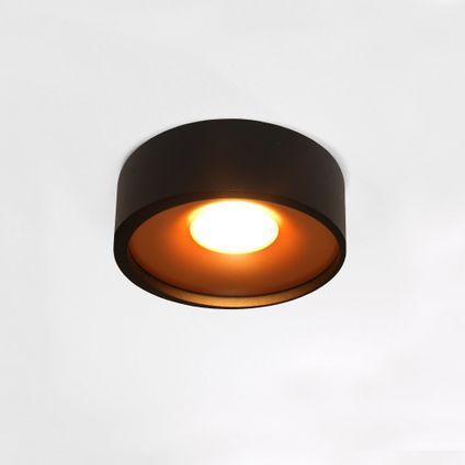Artdelight plafondlamp Orlando Ø 14cm zwart-goud