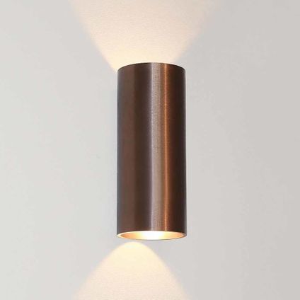 Artdelight wandlamp Brody 2 lichts H 18cm licht brons