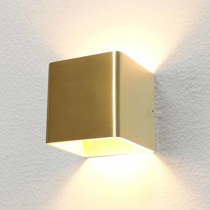 Artdelight wandlamp Fulda 10x10cm mat goud