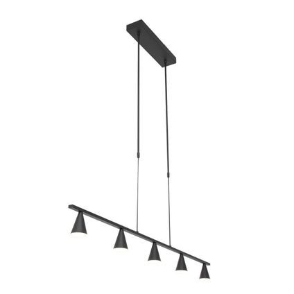 Steinhauer hanglamp Vortex 5 lichts L 120cm zwart