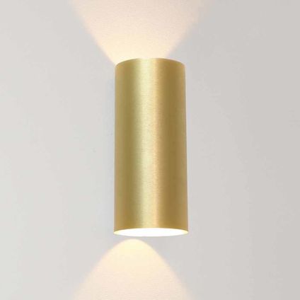 Artdelight wandlamp Brody 2 lichts H 18cm mat goud