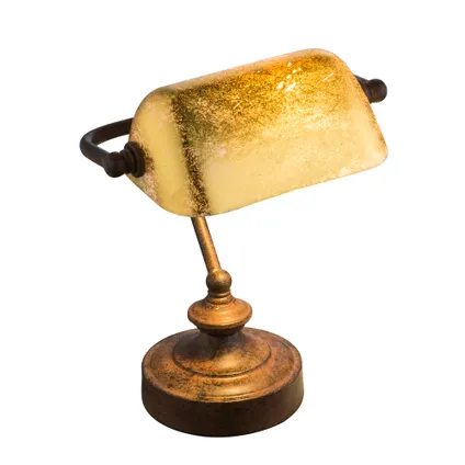 Globo Tafellamp Antique metaal roestkleurig 1x E14
