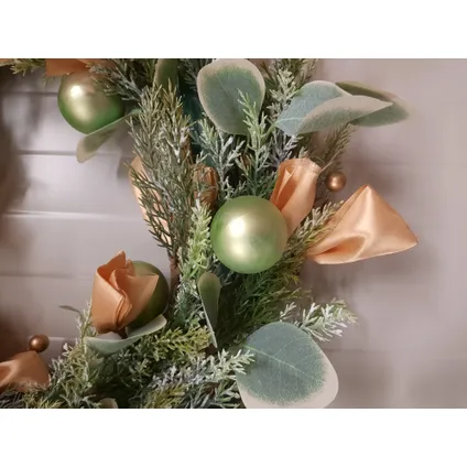 Kerstkrans met warme LED verlichting - met stekker – Ø 45 cm 5