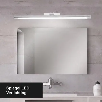 Vtw Living - Spiegellamp - Badkamerverlichting - Chroom - 55 cm 2