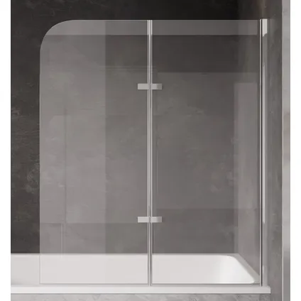 Paroi baignoire Austin 100 x 140 cm Badplaats - chrome - verre transparent
