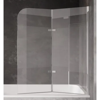 Paroi baignoire Austin 100 x 140 cm Badplaats - chrome - verre transparent 2