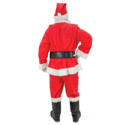 Costume de Père Noël ECD Germany 9 Pièces avec Bonnet, Barbe, Ceinture, Gants, Taille Unique S-XL 3