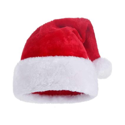Merkloos kerstmuts rood/wit 45 cm