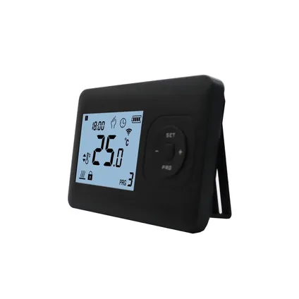 Thermostat noir WiFi QH-Basic avec récepteur en saillie TC-05 2