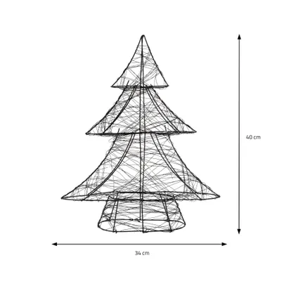 ECD Germany LED-deco kerstboom met 30 warmwitte LED's, 40 cm hoog, metaal 7