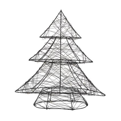ECD Germany LED-deco kerstboom met 20 warmwitte LED's, 28x30 cm, metaal