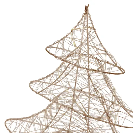 ECD Germany LED-deco kerstboom met 30 warm witte LED's, 40 cm hoog, metaal, goud 4