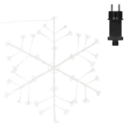 ECD Germany LED Snowflake met 288 warm witte LED's, 87cm, IP44 waterdicht