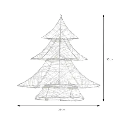 ECD Germany decoratieve LED-kerstboom met 20 warmwitte LED's, 30 cm hoog, van metaal 7