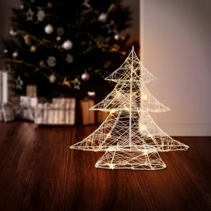 ECD Germany decoratieve LED-kerstboom met 20 warmwitte LED's, 30 cm hoog, van metaal 9