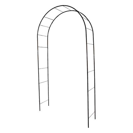 Arche de jardin de jardin Basics tube rond 16mm noir brillant 130x40x250cm