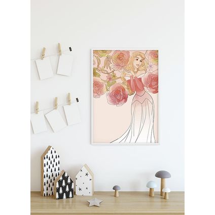 Poster Komar La Belle au bois Dormant roses 30 x 40 cm