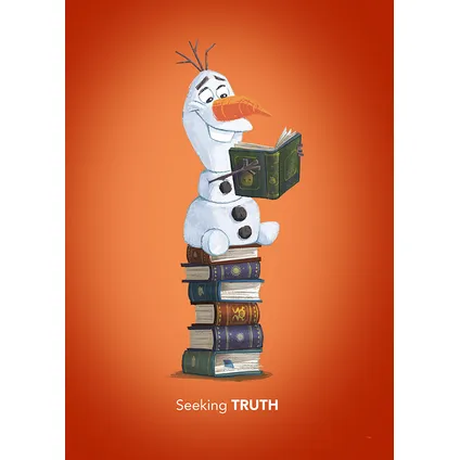 Komar Poster Frozen Olaf lezen 30 x 40 cm 2