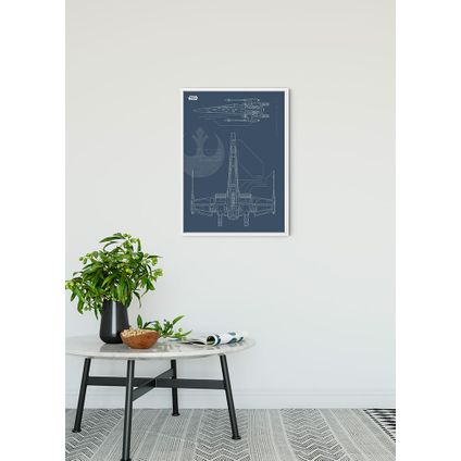 Poster Komar Star Wars Blueprint x -Wing 30 x 40 cm