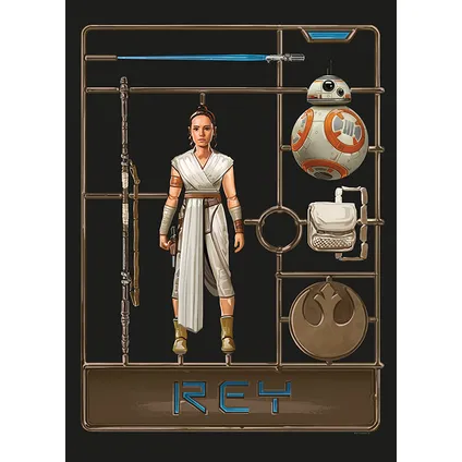 Poster Komar Star Wars jouet Rey 30 x 40 cm 2