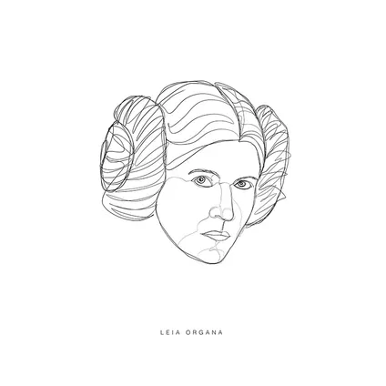 Komar Poster Star Wars Classic Force gezichten Leia 30 x 40 cm 2
