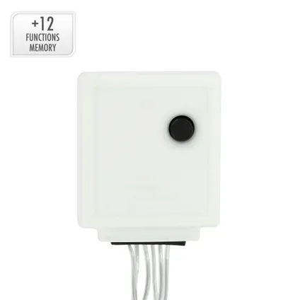 ECD Germany LED lichtgordijn, 2m lengte, zwart PVC, 240 warm witte LED's, 12 functies, IP-44 7