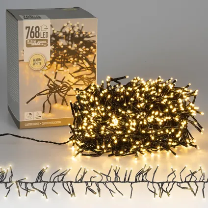 Guirlande Lumineuse de Noël ECD Germany, Chaine Lumineuse Décorative, 768 LEDs, Blanc Chaud, IP44 2