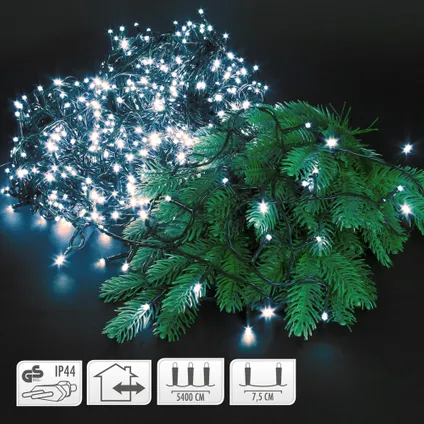 Guirlande Lumineuse ECD Germany de Noël à 720 LED, 54 m, Blanc Froid, IP44 2