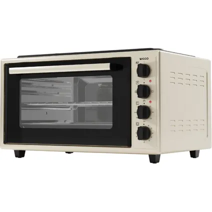Wiggo WMO-E4562H(C) - Vrijstaande oven met kookplaat 2000W - 45 liter - Creme 2