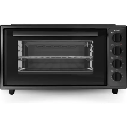 Wiggo WMO-E4562H(B) - Vrijstaande oven met kookplaat 2000W - 45 liter - Zwart 2