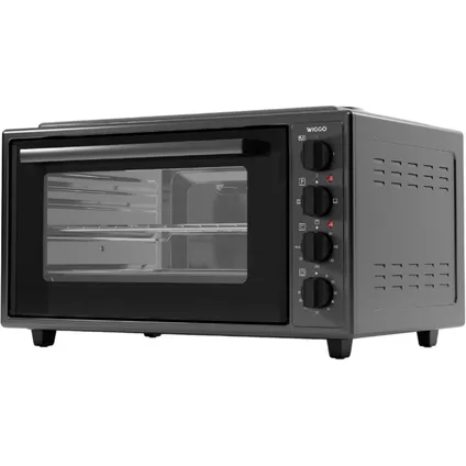 Wiggo WMO-E4562H(B) - Vrijstaande oven met kookplaat 2000W - 45 liter - Zwart 3