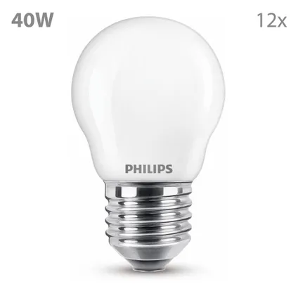 Philips LED KogellampE27 - Niet Dimbaar Warmwit Licht - 12 Stuks 2