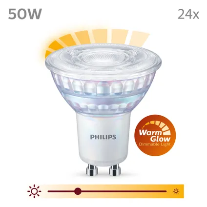 Philips LED Spot GU10 - Dimbaar - Warmwit Licht - 24 Stuks 2