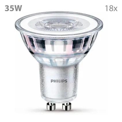 Philips LED Spot GU10 35W - Niet Dimbaar Warmwit Licht - 18 Stuks 2