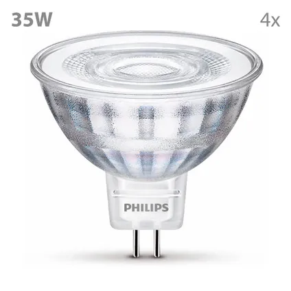 Philips LED Spot GU5.3 35W - Niet Dimbaar Warmwit Licht - 4 Stuks 2