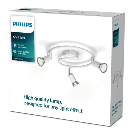 Philips Limbali Spots de Plafond - 3x Philips LED SceneSwitch 3