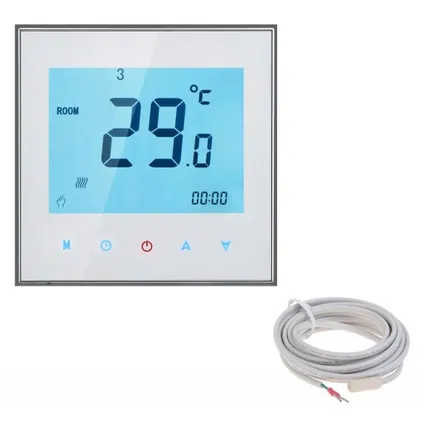 QH - Elektrische Vloerverwarming - Soft Touch Thermostaat - Wit - 4,5m² 675W 2