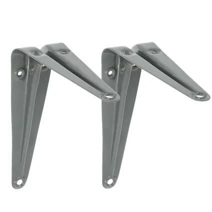 AMIG Plankdrager/planksteun - metaal - grijs - 150 x 125 mm 4